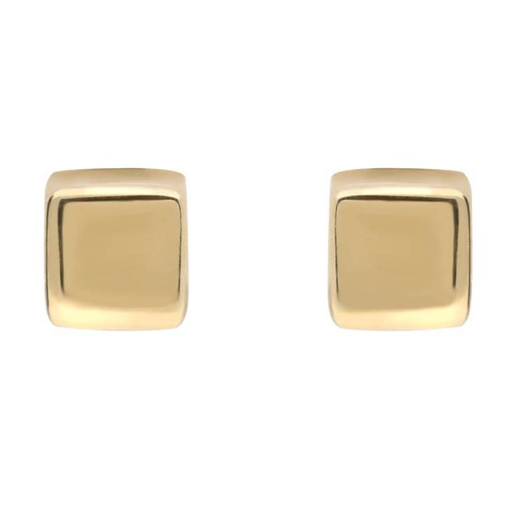 9ct Yellow Gold 3mm Cube Stud Earrings
