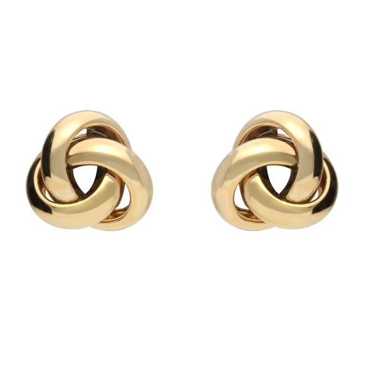 9ct Yellow Gold 6mm Simple Knot Stud Earrings