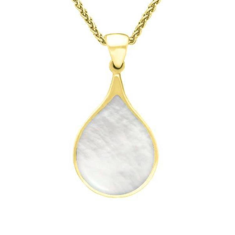 9ct Yellow Gold Mother of Pearl Balloon Shaped Necklace