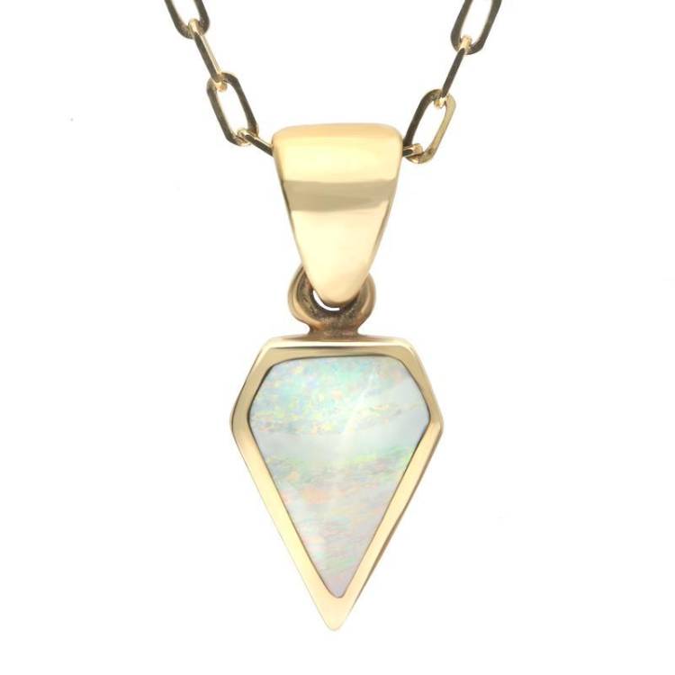 9ct Yellow Gold Opal Dinky Kite Necklace - Yellow Gold