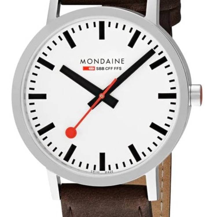 Mondaine Watch Classic Vegan Grape Leather