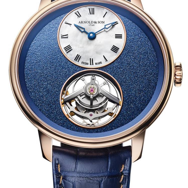 Arnold & Son Watch Ultrathin Tourbillon Red Gold Limited Edition - Blue