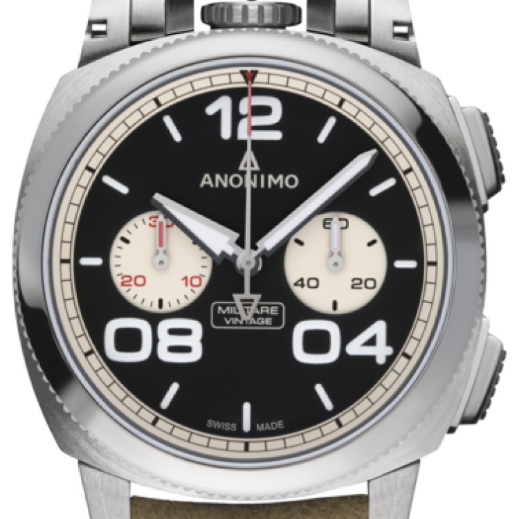 Anonimo Watch Militare Chrono Vintage Newman - Black