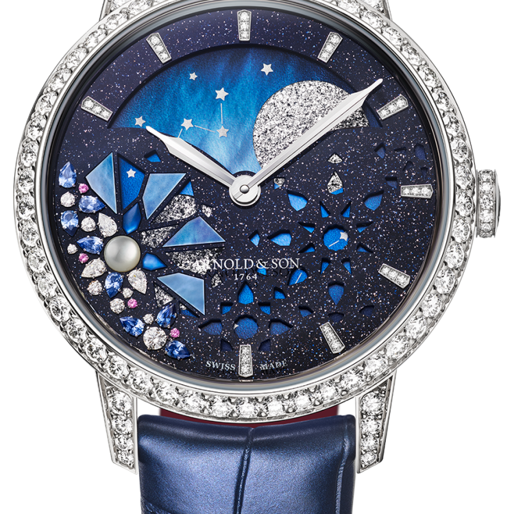 Arnold & Son Watch Perpetual Moon 38 Eclipse I Limited Edition - Blue