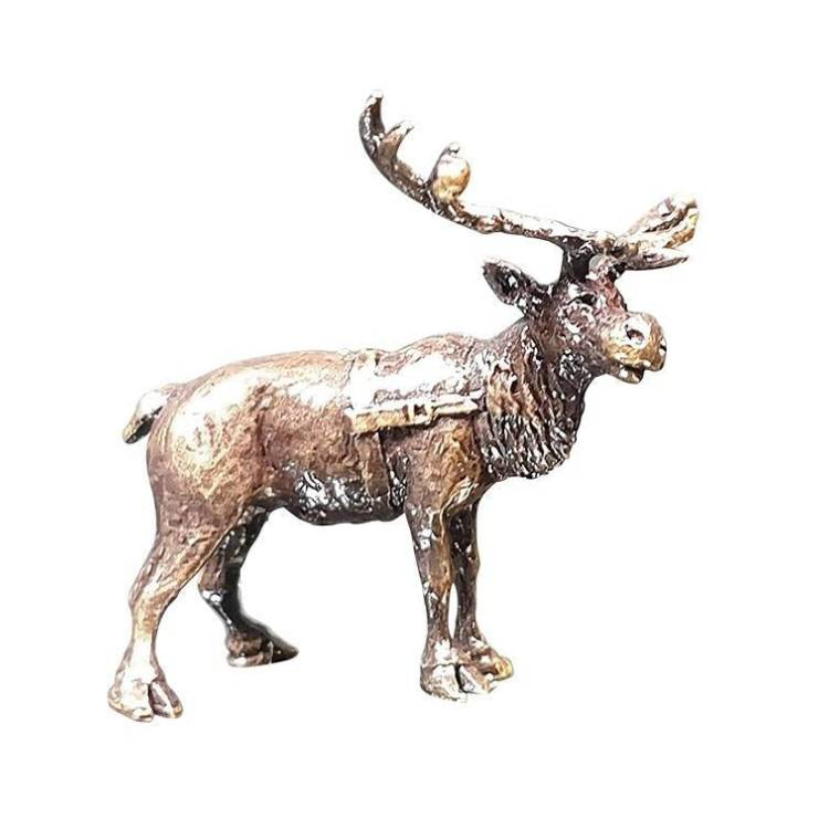 Art In Bronze Reindeer Figurine
