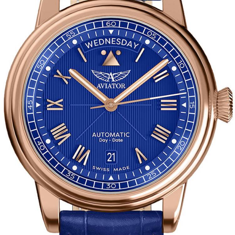 Aviator Watch Douglas Day Date 41 - Blue
