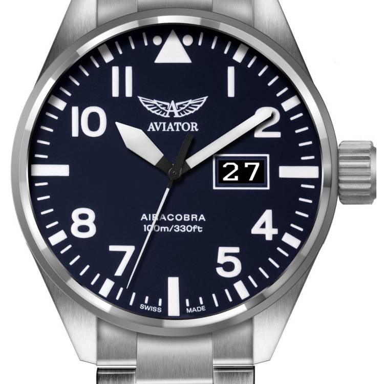 Aviator Watch Airacobra Mens - Blue