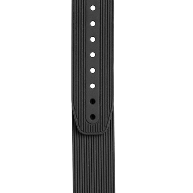 Bell & Ross Strap BR 05 Grooved Rubber Black - Black