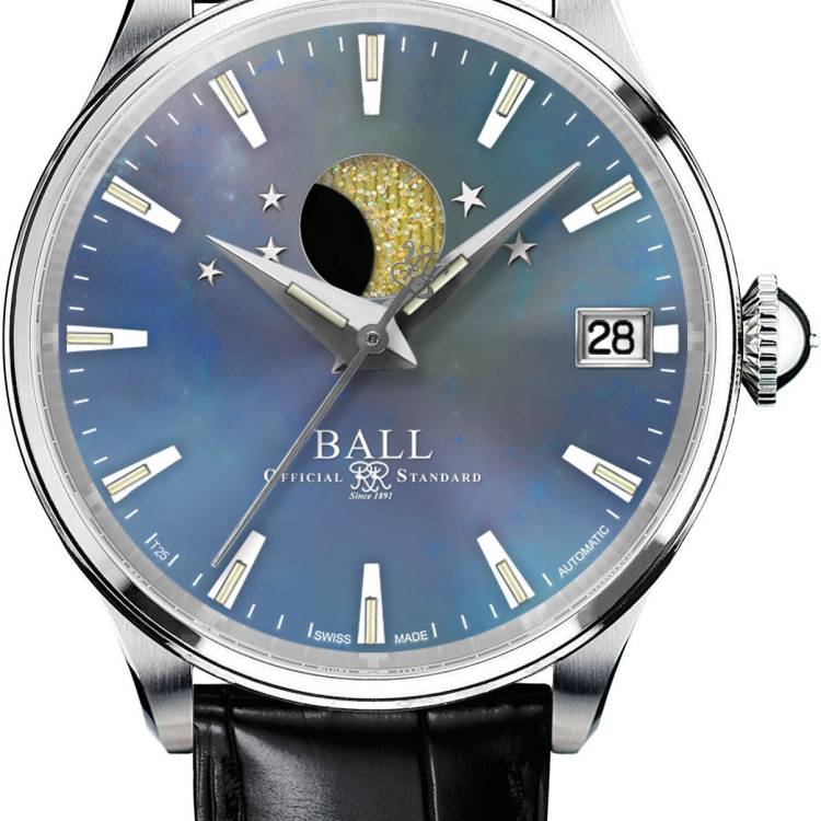 Ball Watch Company Trainmaster Moon Phase Ladies - Blue