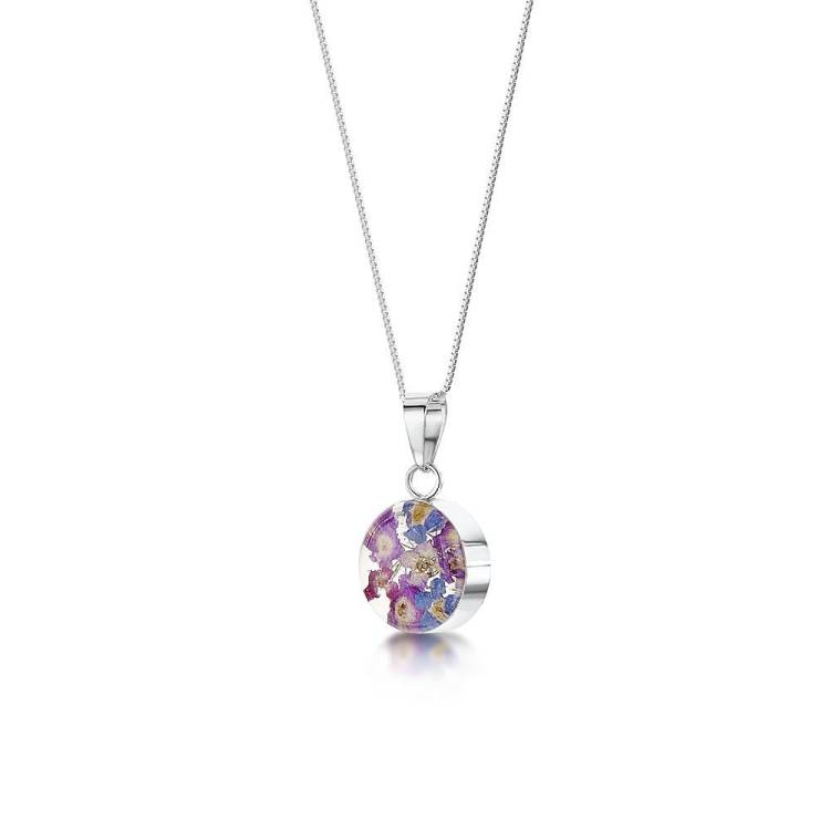 Shrieking Violet Purple Haze Sterling Silver Round Necklace - Option1 Value Silver