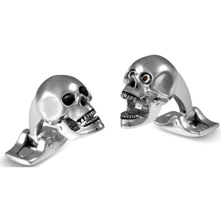 Deakin & Francis Cufflinks Skull Head - Silver