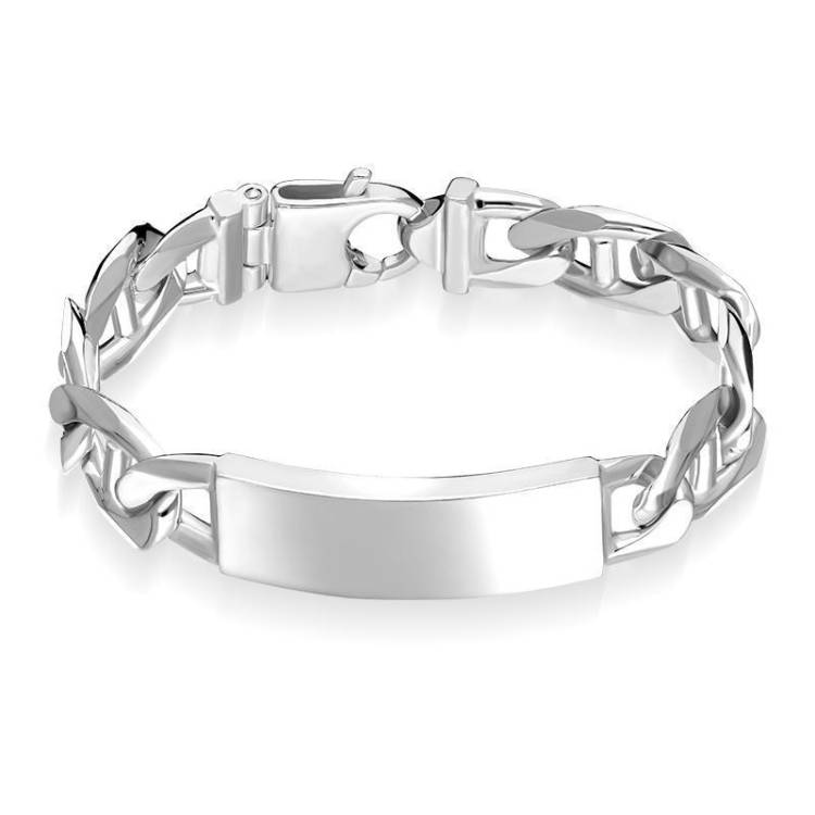 Sterling Silver Marine Link Identity Bracelet
