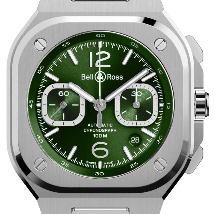 Bell & Ross Watch BR 05 Chrono Green Bracelet