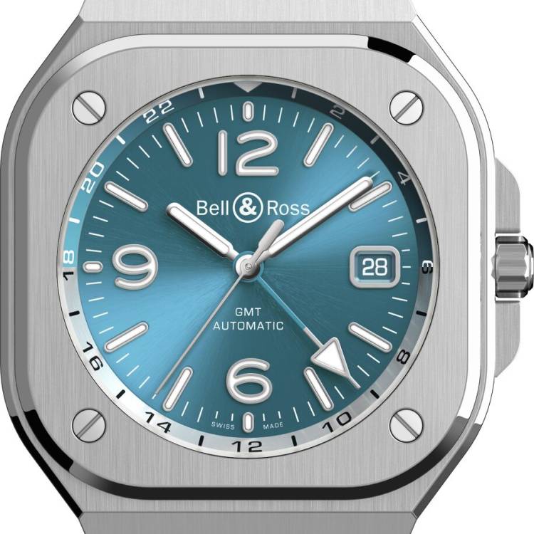 Bell & Ross Watch BR 05 GMT Sky Blue Bracelet