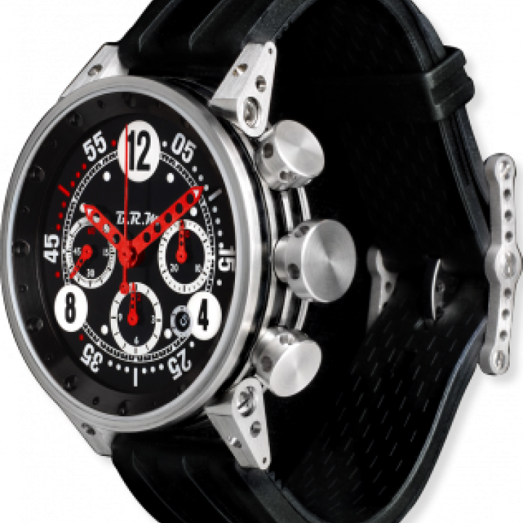 B.R.M. Watch V12-44 Red Hands - Black