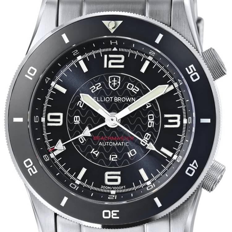 Elliot Brown Watch Beachmaster Black and Steel Limited Edition