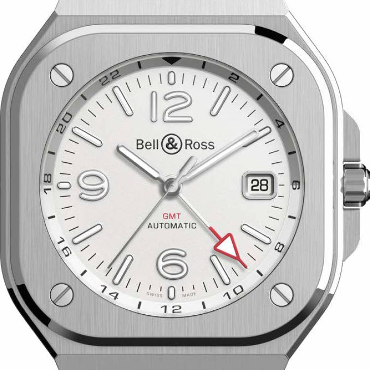 Bell & Ross Watch BR 05 GMT White Rubber