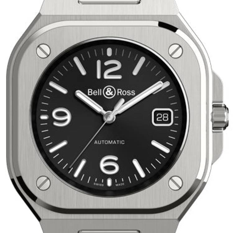 Bell & Ross Watch BR 05 Auto Black Steel Bracelet