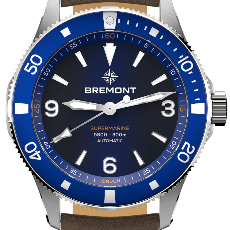 Bremont Watch Supermarine 300M Blue Leather