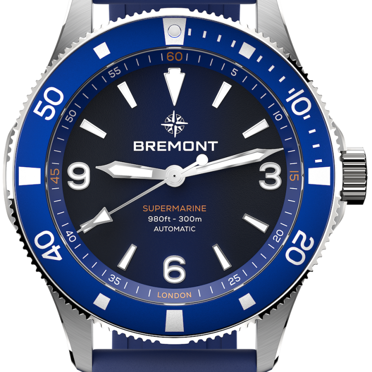 Bremont Watch Supermarine 300M Blue Rubber