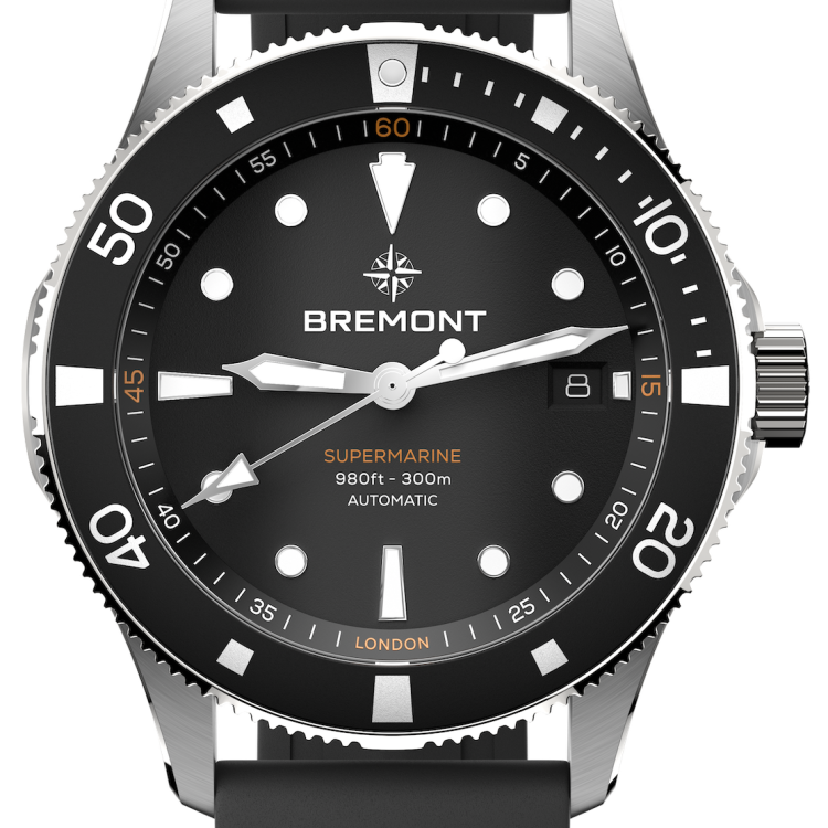 Bremont Watch Supermarine 300M Date Black Rubber