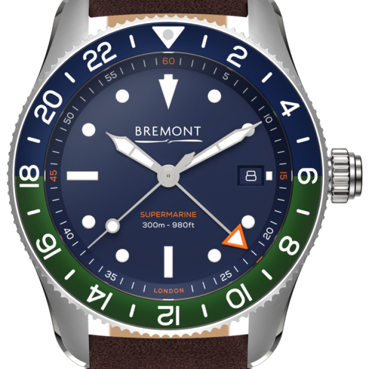 Bremont Watch Supermarine S302 GMT Blue Leather