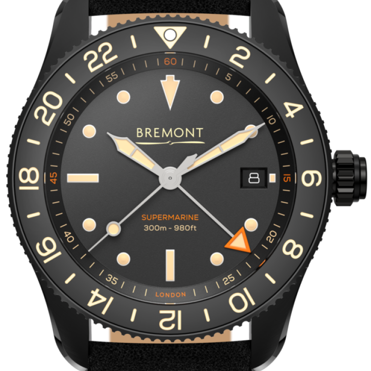Bremont Watch Supermarine S302 Jet GMT Leather