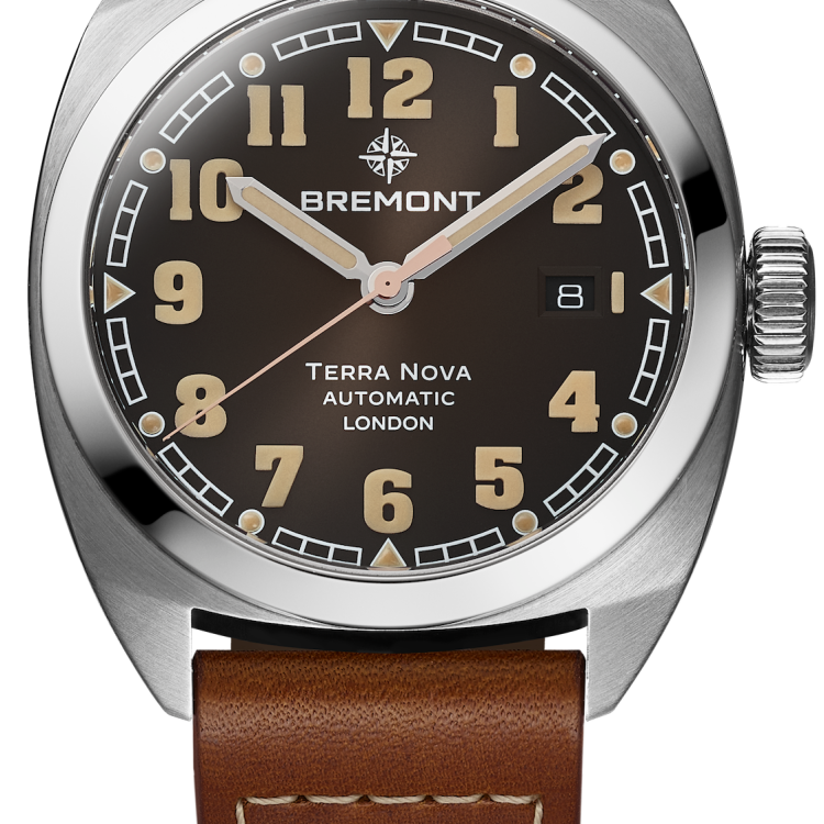 Bremont Watch Terra Nova 40.5 Date Black Leather