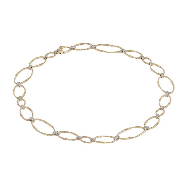 Marco Bicego Marrakech Onde 18ct Yellow Gold Diamond Necklace