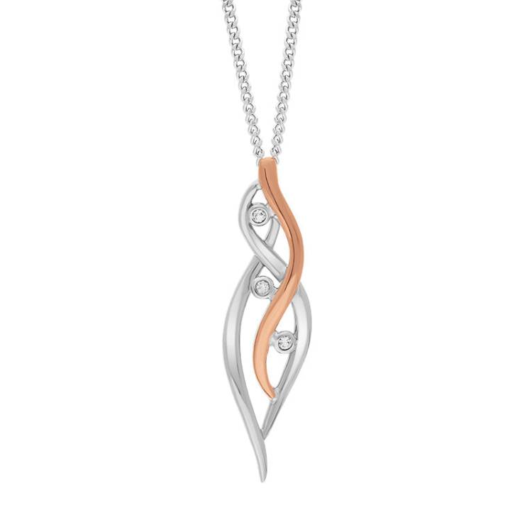 Clogau Swallow Falls Sterling Silver White Topaz Pendant