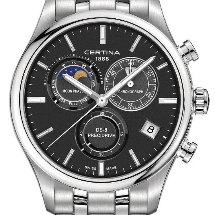 Certina Watch DS-8 Chrono Moon Phase - Black