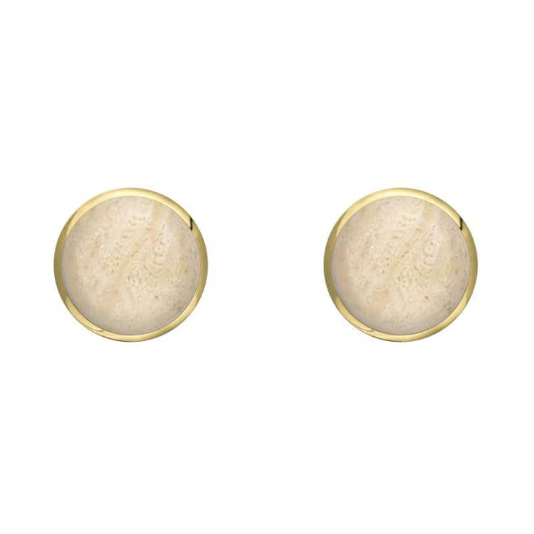 9ct Yellow Gold Coquina 5mm Classic Small Round Stud Earrings