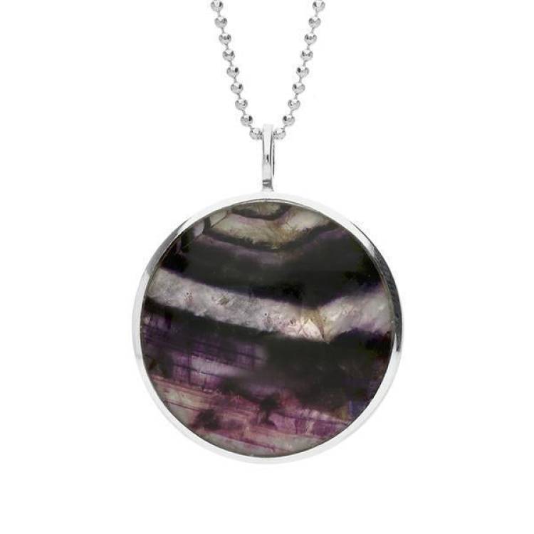 Chatsworth Renewed Sterling Silver Blue John Double Sided Necklace
