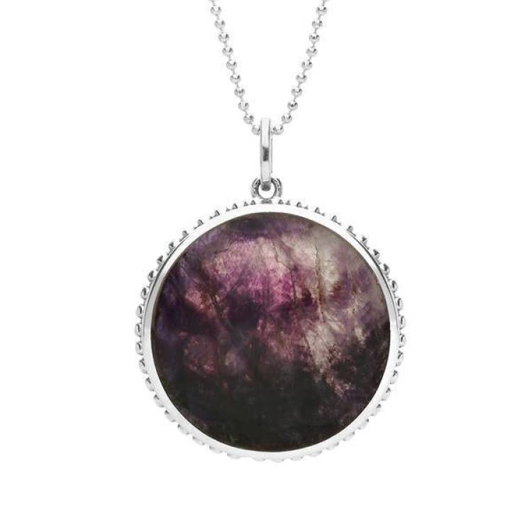 Chatsworth Renewed Sterling Silver Blue John Necklace - Silver