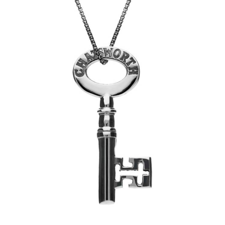 Sterling Silver Chatsworth No. 24 Key Necklace - Silver