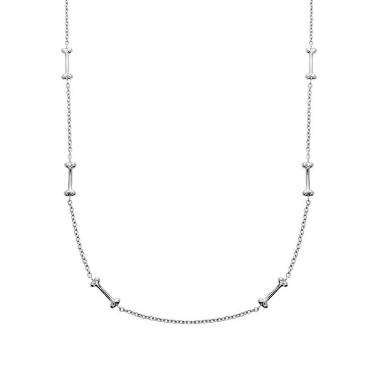 Chatsworth The Dog Sterling Silver Bone Chain Necklace D - Silver