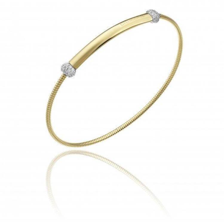 Chimento Bamboo Flirt 18ct Yellow Gold 0.23ct Diamond Bracelet