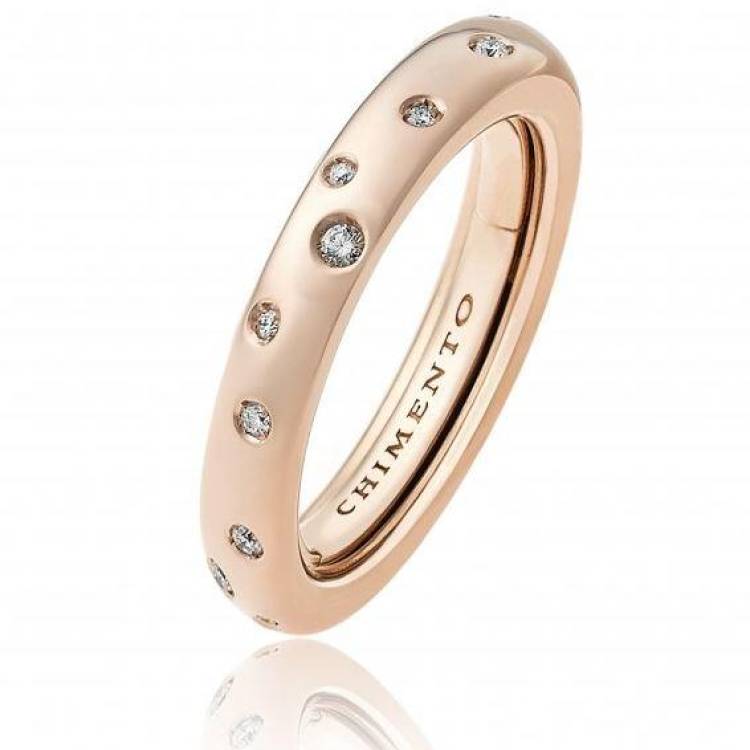 Chimento Forever 18ct Rose Gold Diamond Adjustable Size-Fit Slim Ring - 200