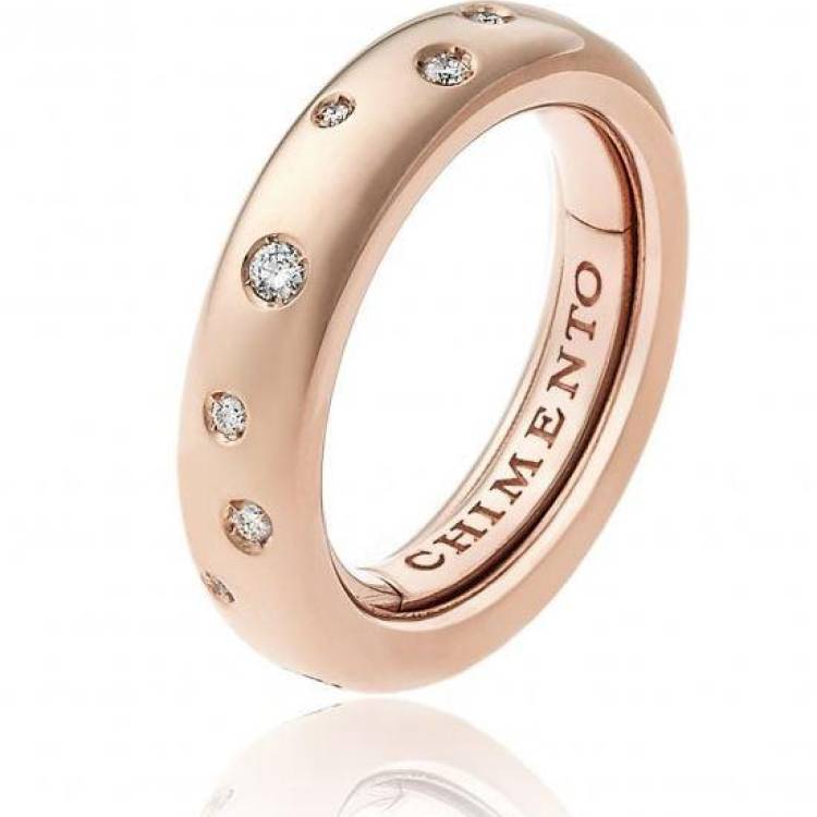 Chimento Forever 18ct Rose Gold Diamond Adjustable Size-Fit Medium Ring - 200