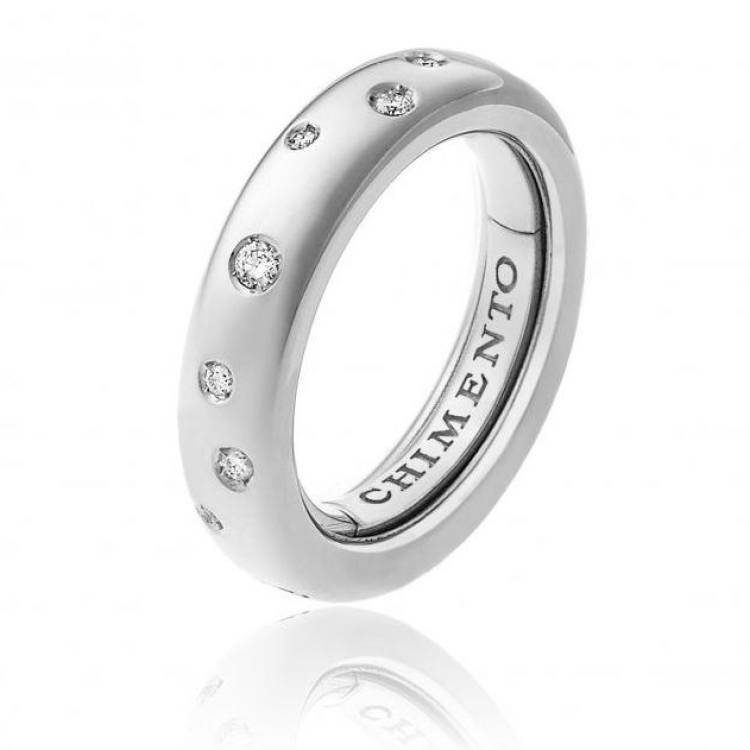 Chimento Forever 18ct White Gold Diamond Adjustable Size-Fit Medium Ring - 200