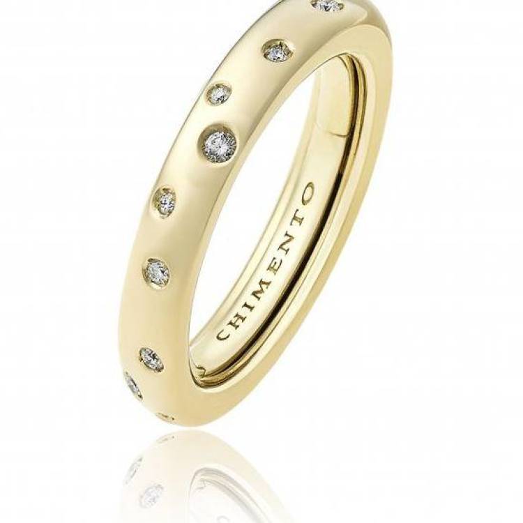 Chimento Forever 18ct Yellow Gold Diamond Adjustable Size-Fit Slim Ring - 200