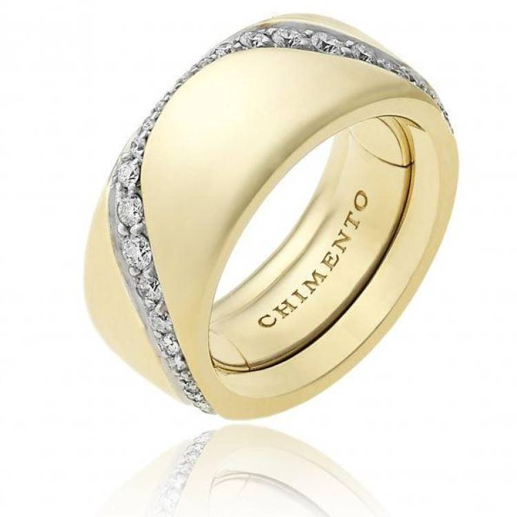 Chimento Forever Essenza 18ct Yellow Gold Diamond Adjustable Size-Fit Ring - 110