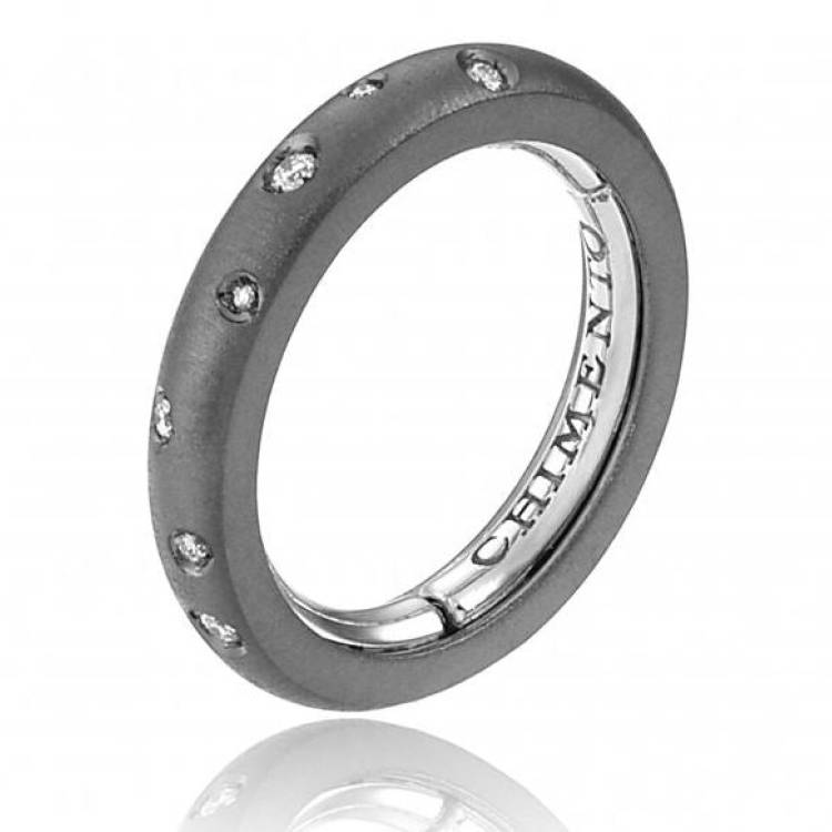 Chimento Forever Brio 18ct Black Gold Diamond Adjustable Size-Fit Ring - 170