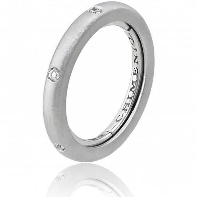 Chimento Forever Stack Me Matte 18ct White Gold Diamond Adjustable Size-Fit Ring - 80