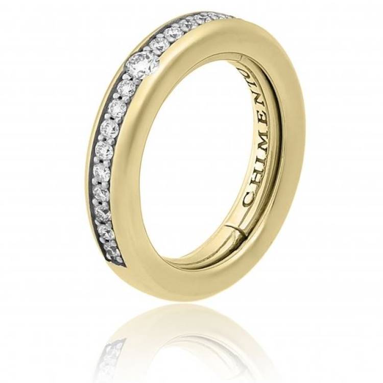 Chimento Forever Stack Me Line 18ct Yellow Gold Diamond Adjustable Size-Fit Ring - 170