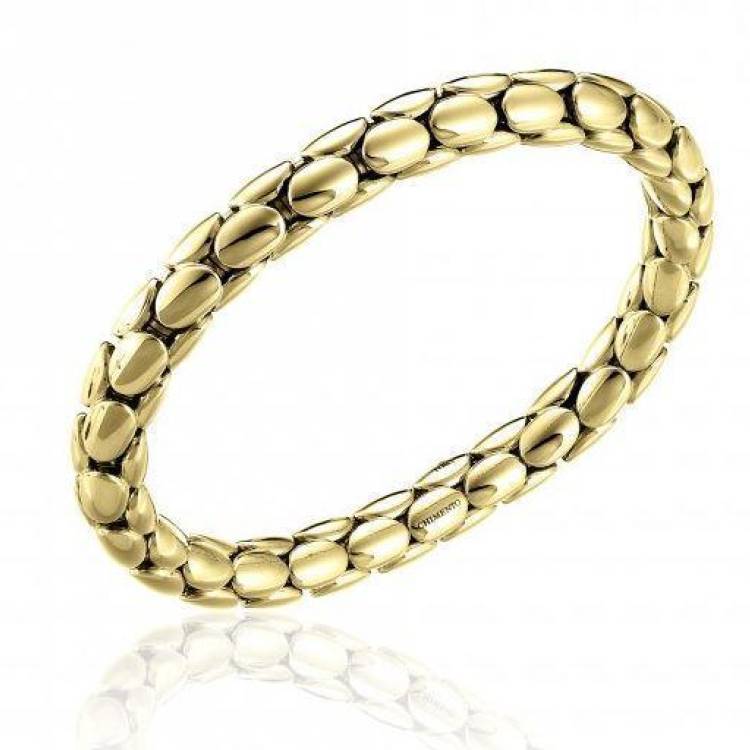 Chimento Stretch Spring 18ct Yellow Gold Large Bracelet - S
