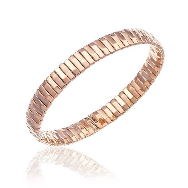 Chimento Armillas 18ct Rose Gold Bar Bangle - S/M