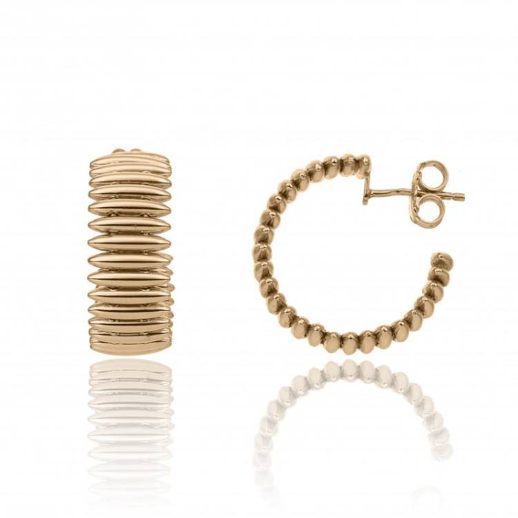 Chimento Armillas 18ct Rose Gold Spike Hoop Earrings