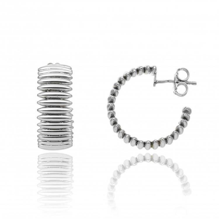 Chimento Armillas 18ct White Gold Spike Hoop Earrings