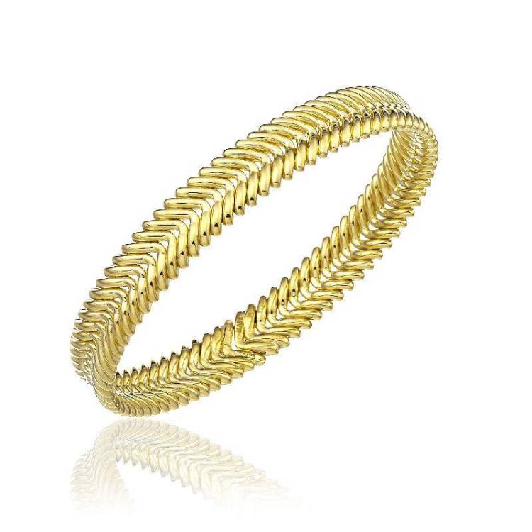 Chimento Armillas 18ct Yellow Gold Arrow Head Bangle - L